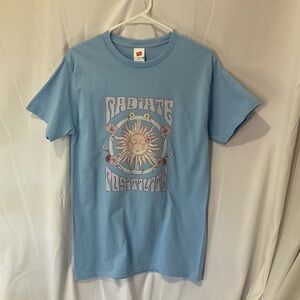 Radiate Positivity Light Blue Womens T-Shirt or Men’s Tshirt Size Small
